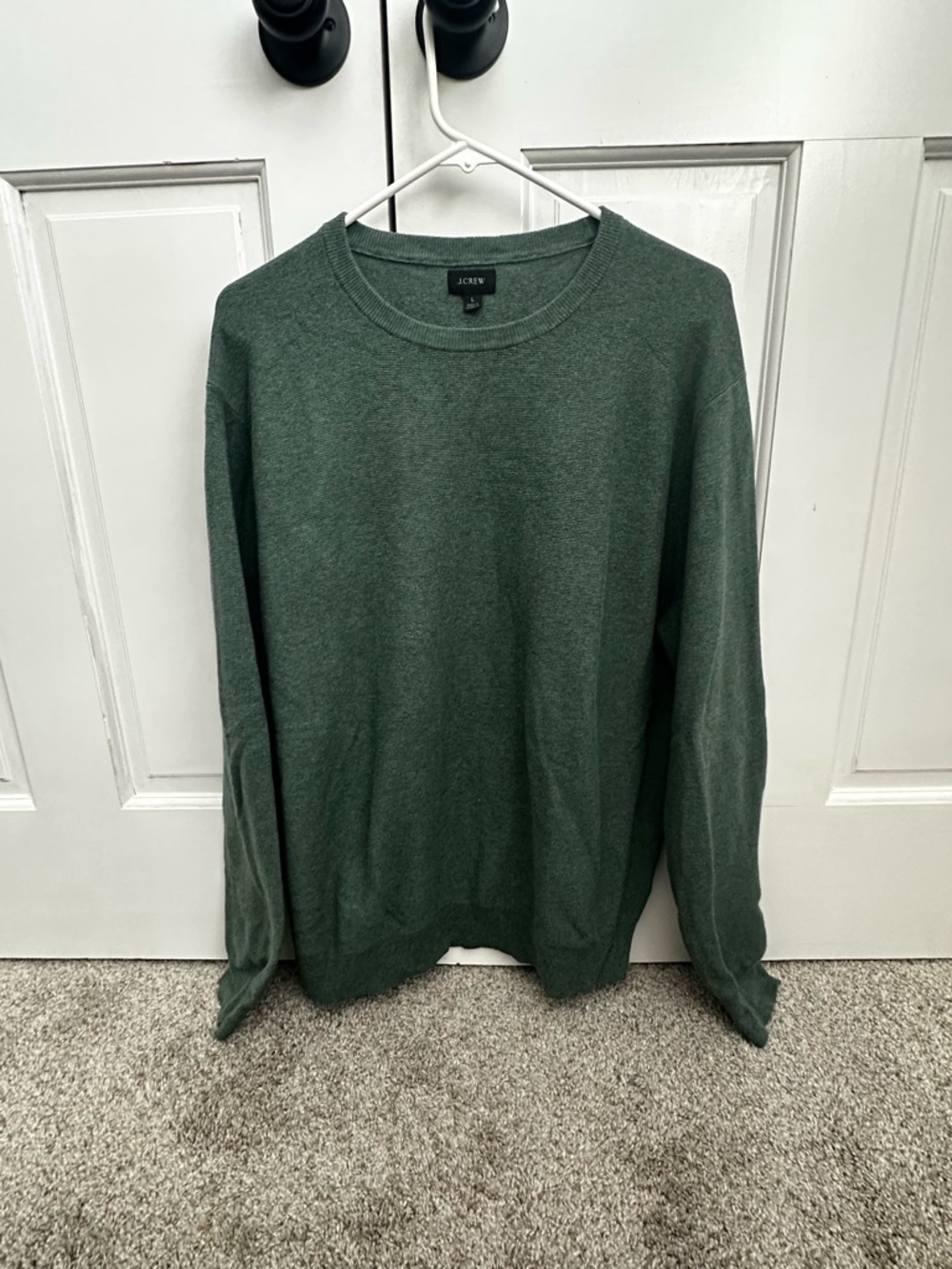 J. Crew Men's Crewneck Sweater in Sage Green